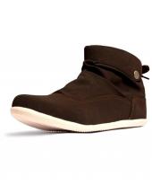 Dark Brown Back Laces Casual Shoes 3899